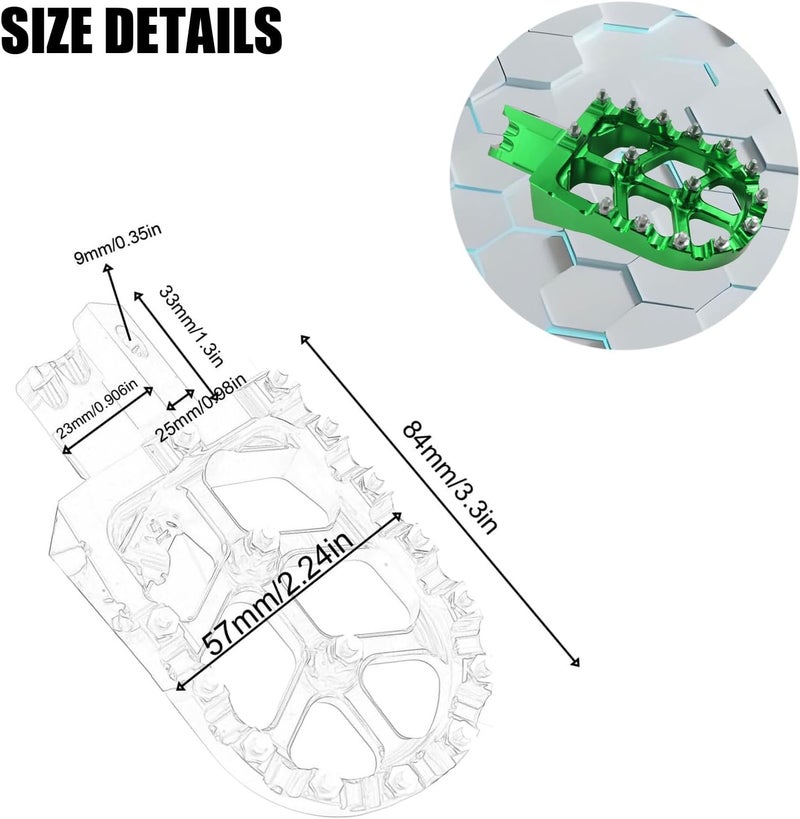 Adsspro Motorcycle CNC Aluminum Foot Pegs Rests Footpegs for CRF50 CRF70 CRF110 XR50 XR70 XR110 CRF XR 50 70 110 M2R SDG DHZ KAYO Dirt Bike Pit Bike - Image 3
